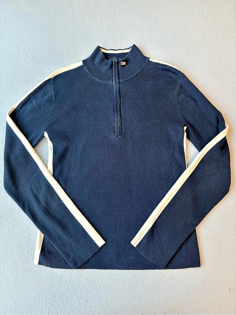 VTG Y2K Polo Ralph Lauren RL67 Color Block Quarter Zip Cotton Sportswear Sz L